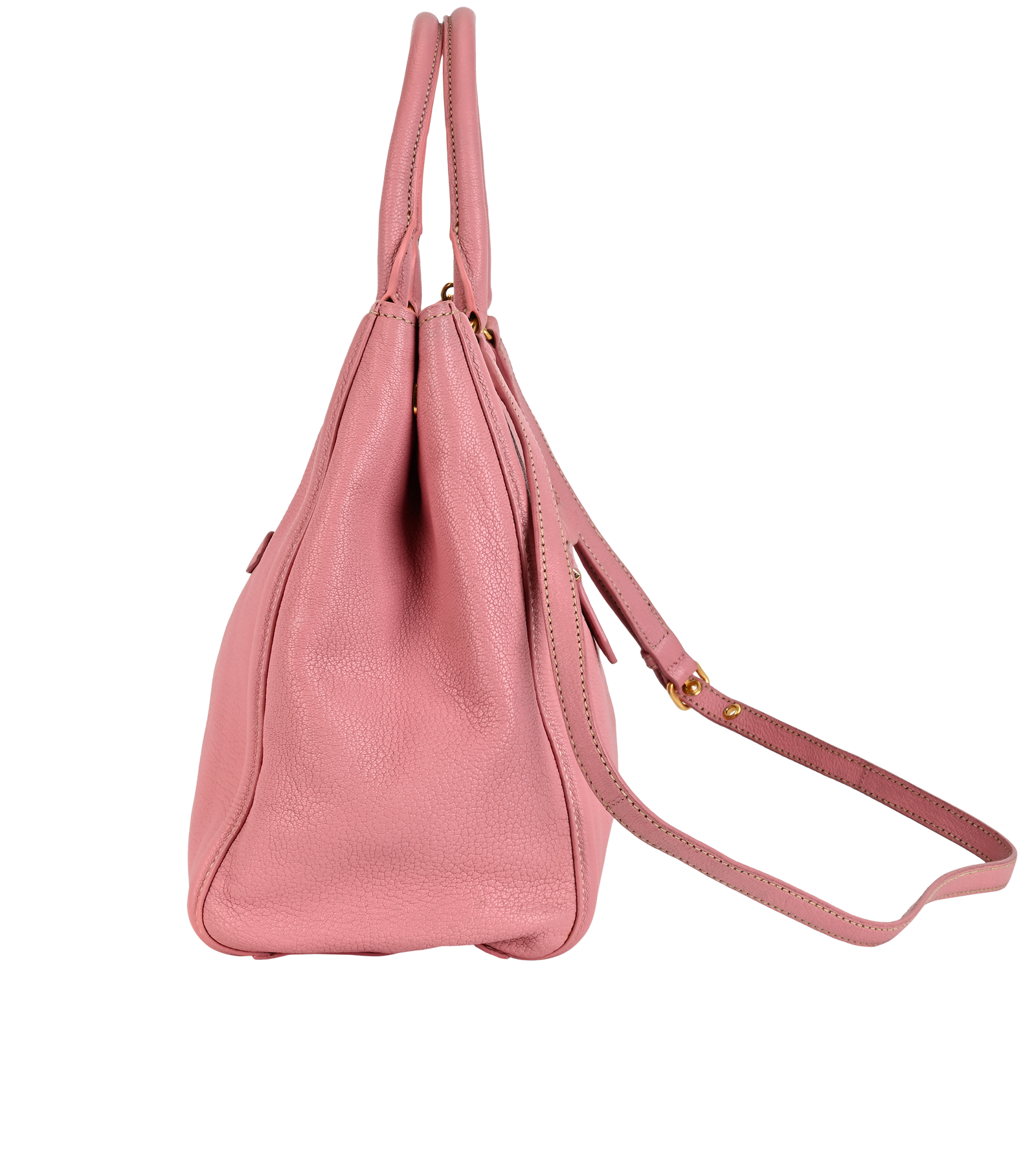 Shopping Tote, &pound;320, Handbags, Pink, Leather, Bottom view
